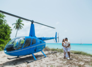 Propuesta de matrimonio, vuelo en helicóptero a isla Saona