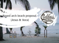 Propuesta de matrimonio con arco redondo, Punta Cana