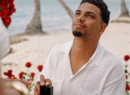 Propuesta romántica en la playa de Generick & Catharina en Punta Cana